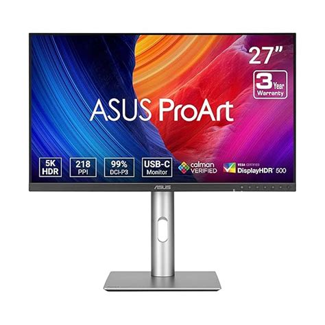 ASUS ProArt Display 27” 5K HDR Professional Monitor (PA27JCV) - 5K ...