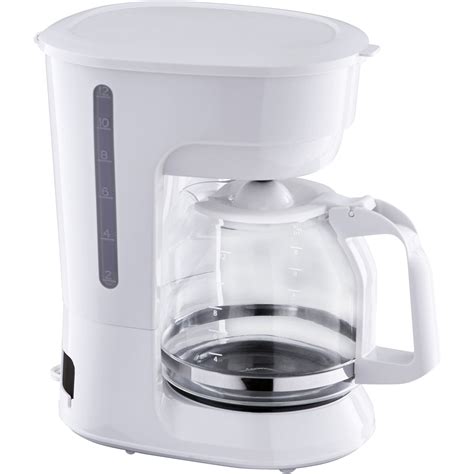 Mainstays White 12-Cup Drip Coffee Maker with Removable Filter Basket ...