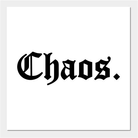 Abstract Chaos - Black Font Wall Art
