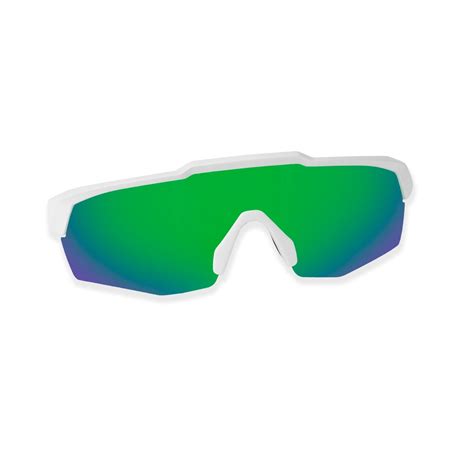 Rebound Matte White Frame Green Revo Lens Sports Sunglasses – sasaeyewear