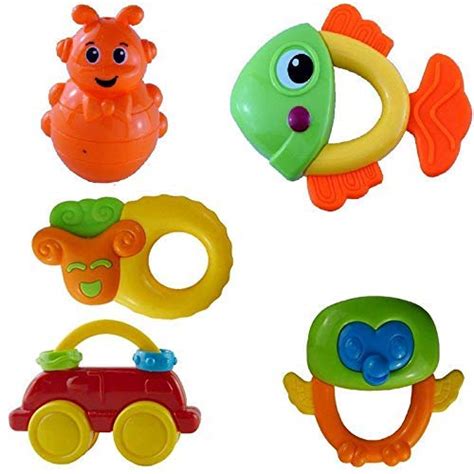 Buy FI - FLICK IN BPA Free Non Toxic Rattle Toys for New Born Babies ...