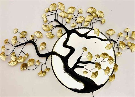 PANORAMIC ANTIQUE GOLDEN WALL DECOR WITH BACKLIGHT – SUREKH DECOR
