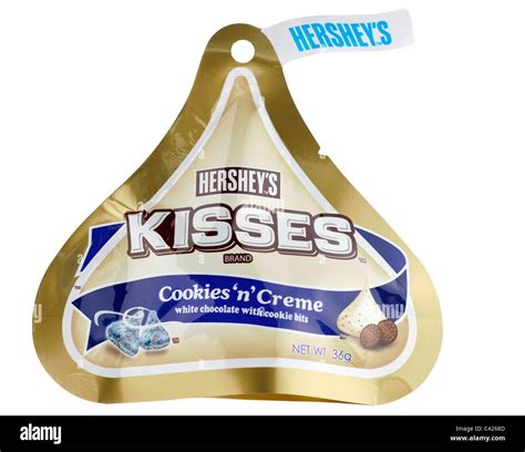 36 gram packet of Hersheys kisses white chocolate with cookie bits and ...