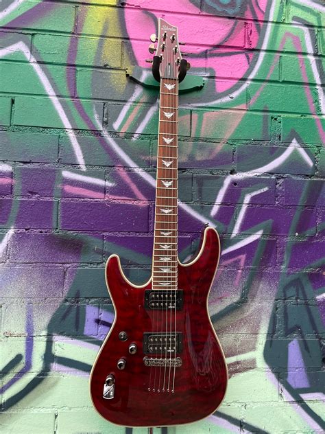 Schecter Omen Extreme-6 LH Electric Guitar - Black Cherry – Guitar Paradise