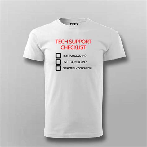 Tech Support Checklist Funny Programmer T-shirt For Men – TEEZ.in
