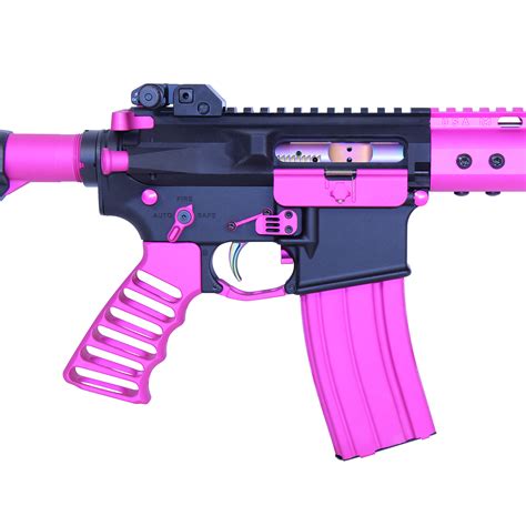 AR-15 Anti-Rotation Trigger Hammer Pin Set with Pink Anodized Finish