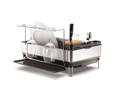Buy simplehuman Kitchen Steel Frame Dish Rack with Swivel Spout ...