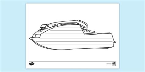 Jet Ski Writing Template (teacher made) - Twinkl