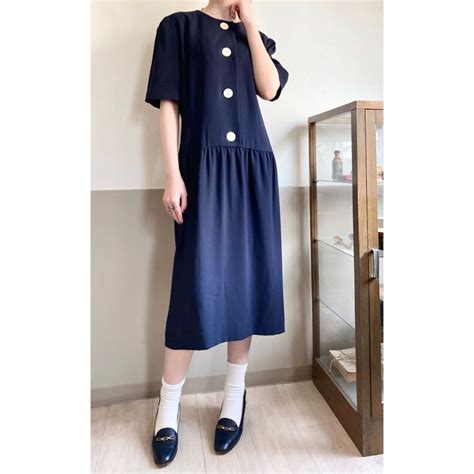 Liz Claiborne Low Waisted Button Dress | Sugar Spun Sister Used & Vintage