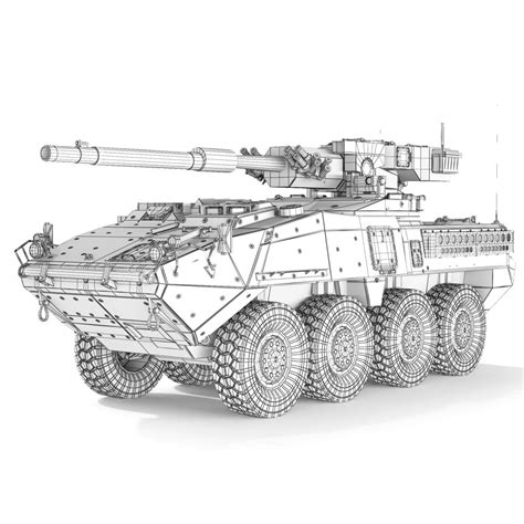 M1128 Stryker Mgs 2003 - 3D Model for VRay