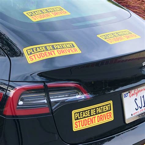 Power Clings - Reusable Student Driver Decal - Non-Magnetic Sign ...