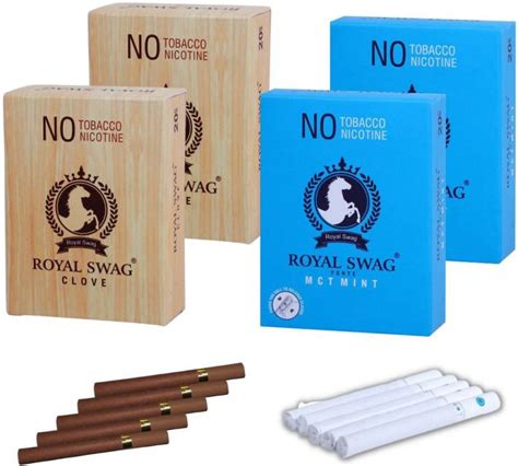 ROYAL SWAG Herbal Cigarette Clove, Mint Flavoured NO Nicotine NO ...