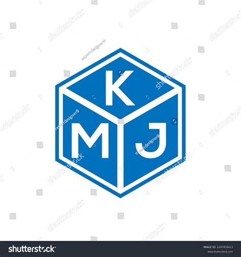 Kmj Letter Logo Design On Black Stock Vector (Royalty Free) 2247450413 | Shutterstock