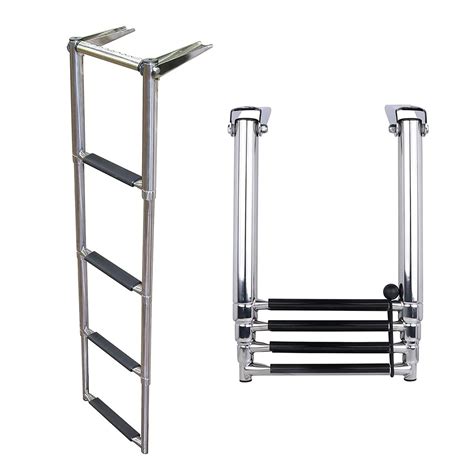 Buy Boat Ladder 4 Steps Marine Ladder, Stainless Steel Boat Boarding ...