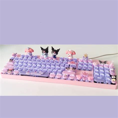 My Melody Cinnamoroll Kuromi Mechanical Keyboard USB India | Ubuy