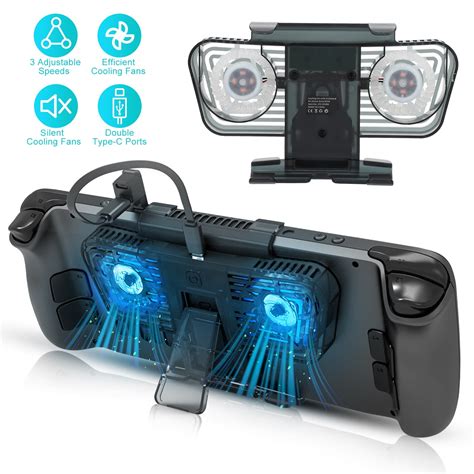 Buy Cooling Fan Fit for Steam Deck, EEEkit Portable Dual Cooling Fan ...