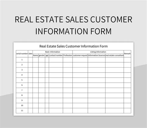 Customer Information Form PDF 的图像结果