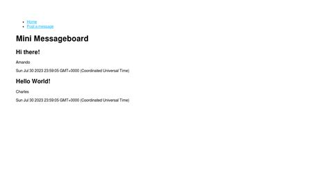 Message Board CSS Example 的图像结果