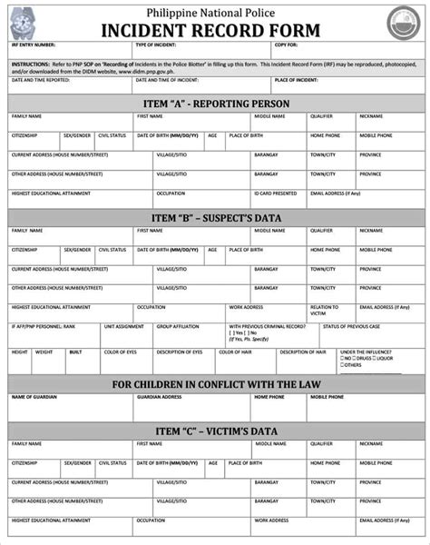 Image result for Sample Police Report Example