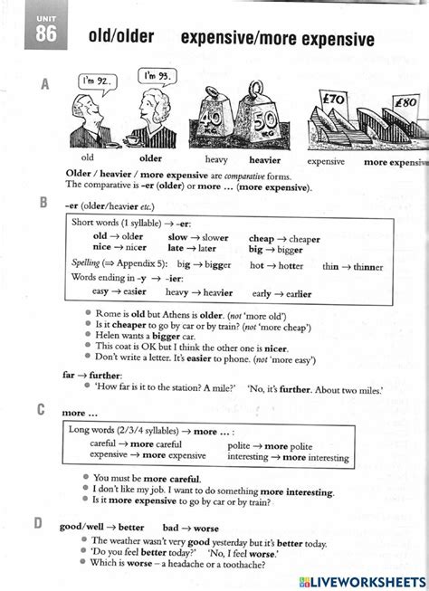 Compraretive Worksheet 的图像结果