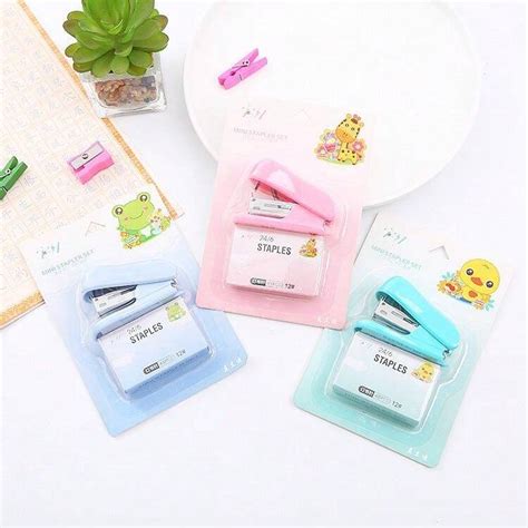 Morandi Color Stapler Creative Office Stapler Set Mini Stapler 12 Gauge ...