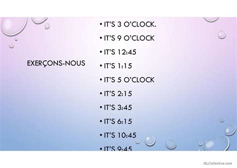 QUELLE HEURE EST-IL?: English ESL powerpoints