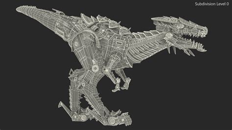 3D model Mechanical Dinosaur Rex Attack Pose | 3D Molier International