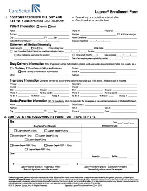 Fillable Online Enrollment Form - CuraScript Fax Email Print - pdfFiller