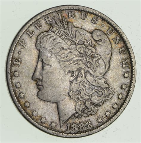 W@W Early 1888 Morgan Silver Dollar - 90% US Coin - Nice Coin ...