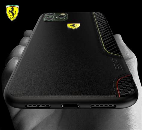 Ferrari ® Apple iPhone 11 Pro ON TRACK Racing Shield Rubber Soft Carbon ...