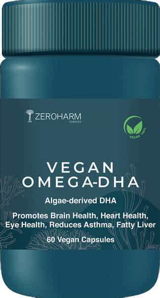 Buy ZEROHARM ALGAE BASED VEGAN OMEGA 3 CAPSULES FOR WOMEN & MEN-NO FISH ...