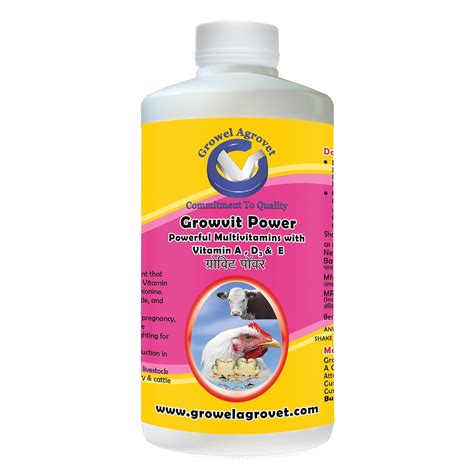 Growel Growvit Power - Contains 9 Essential and Powerful Vitamins for ...
