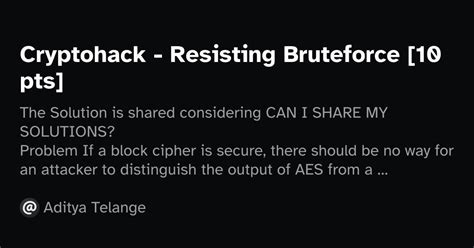 Cryptohack - Resisting Bruteforce [10 pts] | Aditya Telange