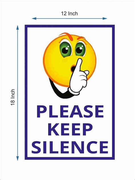 Color Crafts Please Keep Silence Sign Poster Good Design Medium Self ...