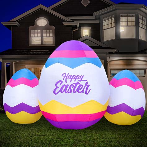 Holidayana 6ft Inflatable Easter Eggs - Easter Inflatable Outdoor ...