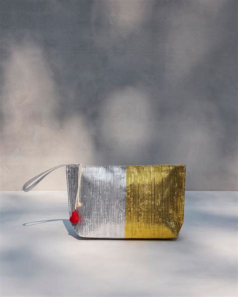 Sitara Clutch - Silver & Gold – Nicobar