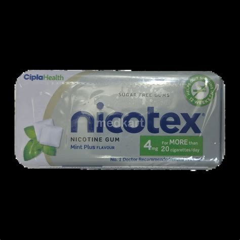 NICOTEX 4MG TABLET 29'S Price, Uses, Side Effects & Substitutes | Medkart