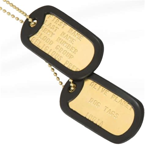 Brass Military Dog Tags – Olive Planet