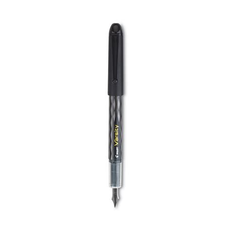Varsity Fountain Pen, Medium 1 mm, Black Ink, Clear/Black Barrel - Oak ...