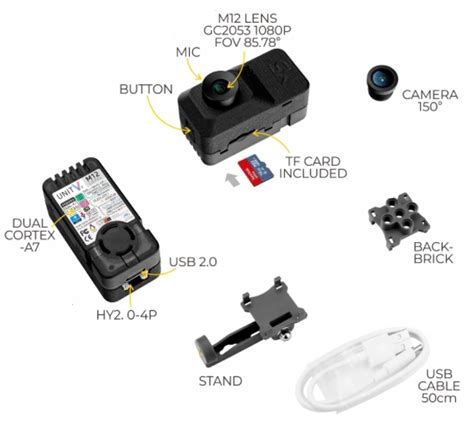UnitV2 M12 with Cameras - M5Stack | Mouser