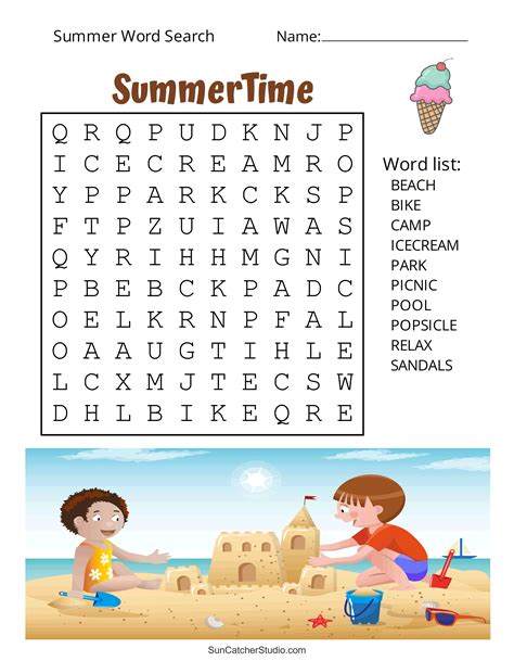 Summer Safety Word Search Printable Free Printable Summer Word