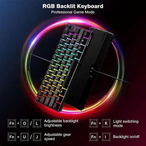 Snpurdiri 60% Wired Gaming Keyboard, RGB Backlit India | Ubuy
