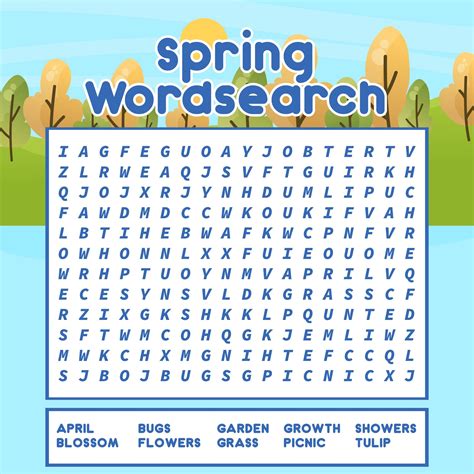 Spring Word Searches - 15 Free PDF Printables | Printablee
