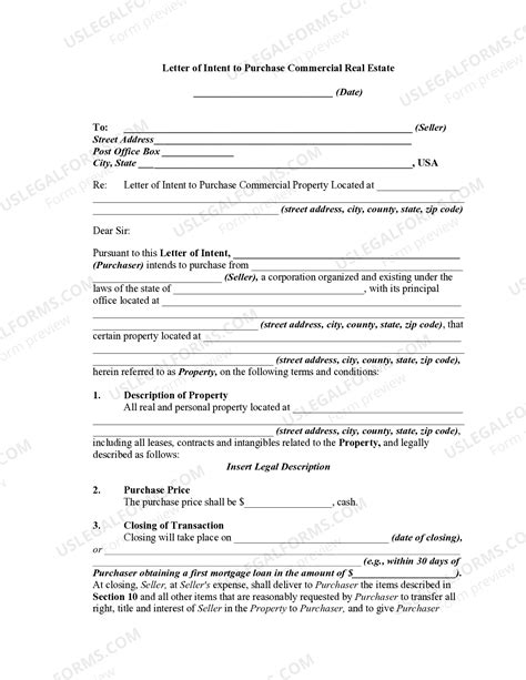 Letter Of Intent To Purchase Commercial Real Estate Pdf - Templates ...