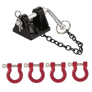 LOOM TREE® 1:10 RC Metal Tow Shackle Trailer Hook Set for Axial SCX10 ...