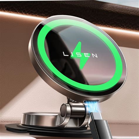 LISEN for Magsafe Car Mount Charger, 15W Fast Charging Ultra Magnetic ...