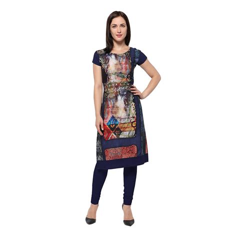 Buy Latest Multi crepe Printed Kurti at Amazon.in