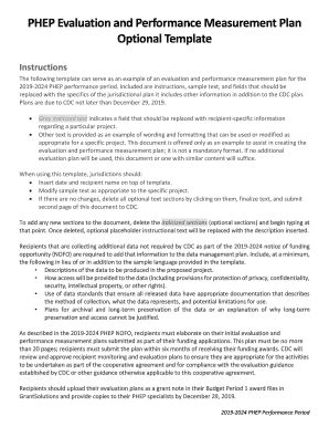 Fillable Online PHEP Evaluation and Performance Measure Template Fax ...