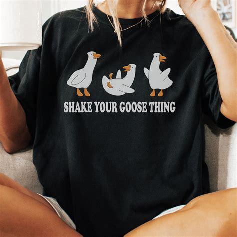 Funny Goose Shirt, Dancing Geese Tee, Graphic Tshirts for Woman, Retro ...