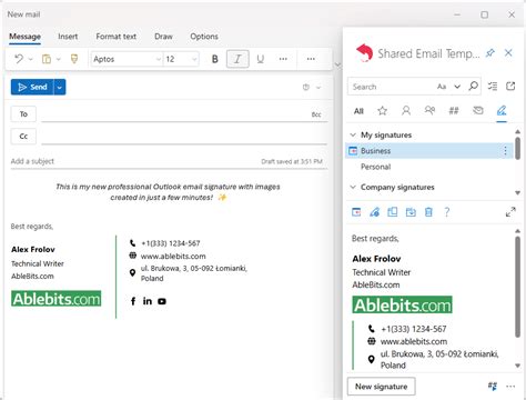 How to add image or photo to Outlook email signature